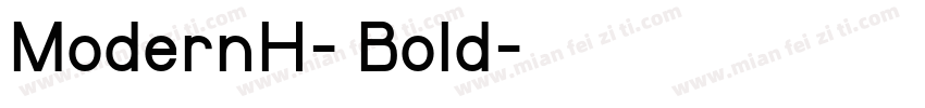 ModernH- Bold字体转换